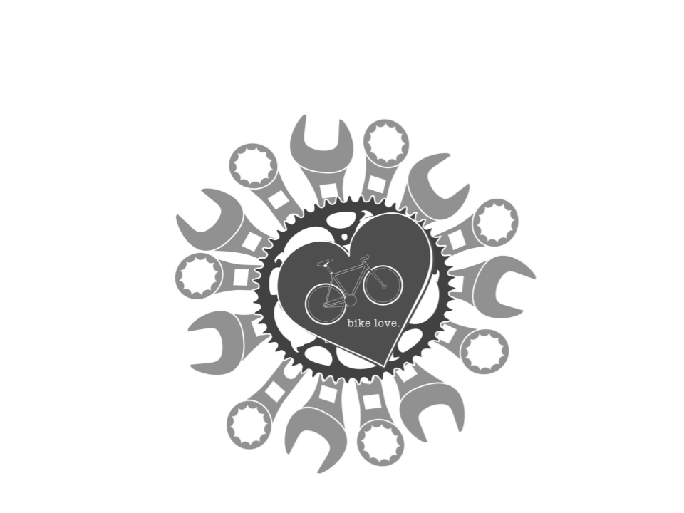 Standard Bike Repair logo with heart, bicycle and wrenches springing from the chainring.