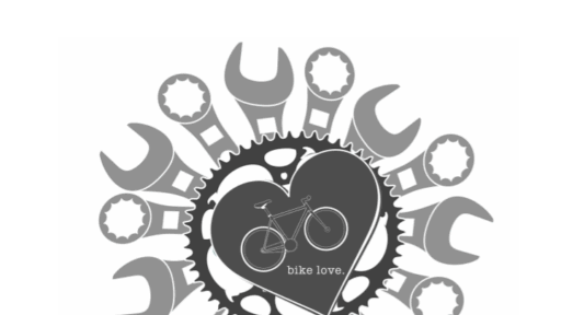 Standard Bike Repair logo with heart, bicycle and wrenches springing from the chainring.